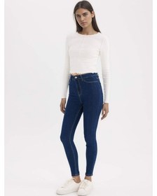 Resim Defacto Jegging Yüksek Bel Bilek Boy Dar Paça Basıc Jean Pantolon B7498AX24SP Mavi 