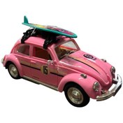 Resim Vosvos Işıklı Müzikli Kapıları Açılır Aksesuarlı Metal Araba Açık Pembe 