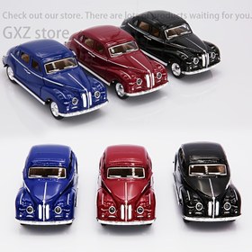 Resim 1 Adet Alaşımlı Metal Vintage Hardtop Klasik Araba Dekoru - Retro 3 Renkli Koleksiyonluk Model (Mavi/Kırmızı/Siyah) Krom Ayrıntılı, Elektriksiz Ev Ofis Raf Süsü, Araba Tutkunları İçin Eşsiz Tatil Hediyesi, Sevimli Araba Dekorasyonu, Gerçekçi Tasarım 