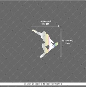 Resim Bay Etiket HLG29V2 Hologram Snowboard Silueti Etiketi 