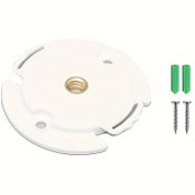 Resim Metal Dişli İçe Sahip Xiaomi Kameralar İçin ABS Plastik Duvara Monte Braketi - İç/Dış Mekan Gözetleme Kamera Kılıfı Montajı Vida ve Duvar Fişleri ile 