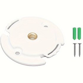 Resim Metal Dişli İçe Sahip Xiaomi Kameralar İçin ABS Plastik Duvara Monte Braketi - İç/Dış Mekan Gözetleme Kamera Kılıfı Montajı Vida ve Duvar Fişleri ile 