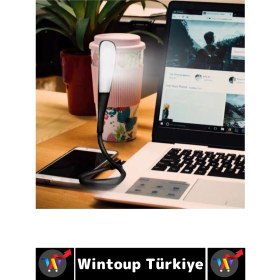 Resim Wintoup Premium Dayanıklı Esnek Kitap Bilgisayar Başı Kompakt 14 LED 3 Kademeli USB Dokunmatik Okuma Lambası 