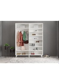 Resim Sedef Portmanto Vestiyer Ayakkabılık Beyaz 160cm 