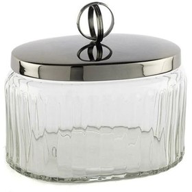 Resim Mikasa Moor P364.325657 Füme Kapaklı Oval Cam Kavanoz 18x14x16cm 