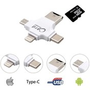 Resim iPhone Kart Okuyucu Micro Sd Usb iOS Uyumlu Lightning Type C Çoklayıcı 