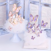 Resim 11 Adet Whimsy Wings Butterfly Pasta Süsleri, Yenilemeyen Renkli Sıcak Damga Dekorasyonları, Noel, Cadılar Bayramı, Yılbaşı, Sevgililer Günü, Kış Kutlamaları için Çok Yönlü Parti Malzemeleri 