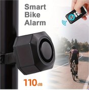 Resim Xuweiwei Siyah Araba Sınıfı Alarm Hacmi Uzaktan Kumandalı 110db Bisiklet Alarmı Ip65 Su Geçirmez 6 Ay Pil Ömrü 