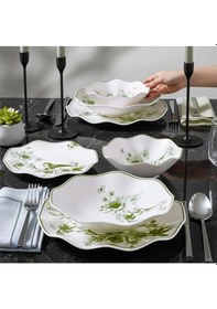 Resim Güral Porselen Nesrin 24 Parça Yemek Seti 1891 Yeşil Yeşil 