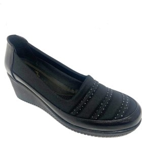 Resim Sdf B-03 Deri Trend Fashion Dolgu Topuklu Kadın Ayakkabı 