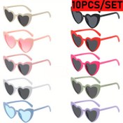 Resim 10 adet/Set Kalp Şekilli Moda Gözlük, Çok Renk Seçeneği - Düğünler, Partiler ve Fotoğraf Aksesuarları için Mükemmel, Erkekler ve Kadınlar için Moda Aksesuarları, Düğün Aksesuarları | Moda Gözlükleri | Düğün Gözlükleri | Parti Gözlükleri 