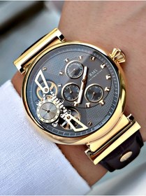 Resim Romanson Otomatik Mekanizmalı 5 Atm Su Geçirmez Deri Kordon Çelik Kasa Erkek Kol Saati 1270 