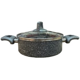 Resim Taşhan Granit Basık Tencere 20 Cm Gri 