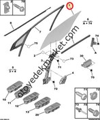 Resim Peugeot 308 (2020-2025) Sol Ön Kapı Camı (Orijinal) 