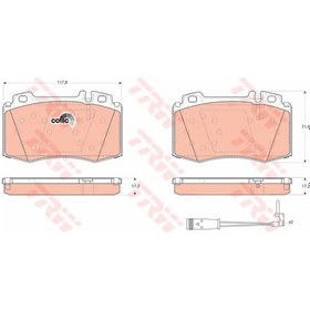 Resim TRW GDB1544 Fren Balatası Arka Mercedes E Class W211-S211 E55-E320-E500 02-08-S-Class W220-W221-C216 Fren Balatası 37983417 