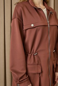 Resim Puane Kadın Beli Tünelli Tunik - 10723TUN - BROWN 