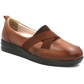 Resim Prego Gnd İçi Dışı Hakiki Deri Termo Kaymaz Taban Günlük Kadın Ayakkabı Taba Taba 