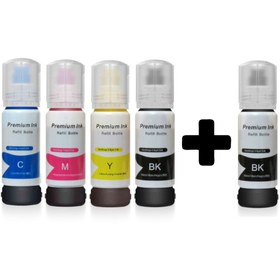 Resim Duruink Epson Ecotank L3116 101 103 Uyumlu Muadil Mürekkep Seti 5X70Ml + Extra Siyah 