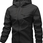 Resim Erkekler İçin Tüm Mevsim Rüzgarlık Ceket, Tam Fermuarlı Ön, Zeytin Yeşili - Yürüyüş, Kampçılık, Motosiklet için Dayanıklı Kumaş Rüzgarlık Mont, Kolay Temizlenebilir Malzeme, Spor Tasarım, Hafif Dış Giyim, Aktif Erkeklere Uygun 