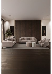 Resim Regnar 3+3+1+1 Koltuk Takımı Krem Sütlü Kahve 