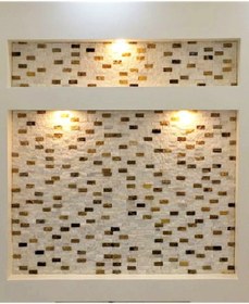 Resim 3 Mix Traverten Patlatma Mermer Tv Ünitesi Arkası Kaplama Taşı 