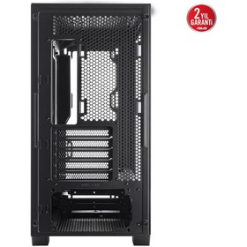 Resim ASUS A21 Mesh Temperli Cam Mid Tower Bilgisayar Kasası Siyah 