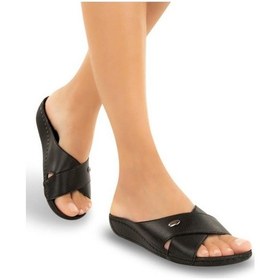 Resim Muya Cyrus 31124-001 Topuk Jelli Anatomik Taban Kadın Terlik Siya 