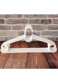 Resim Sert Plastik Elbise Askısı 24 Adet Beyaz 