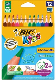 Resim Bic Marka: Kids Evolution 12'li Üçgen Jumbo Boya Kalemi 8297356 Kategori: Kuru Boya Kalemi 