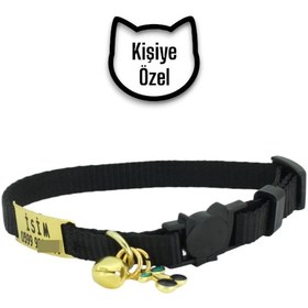 Resim İsimli, Güvenlik Kilitli Kedi Tasması- , İsimlikli Tasma Dz Sykm 