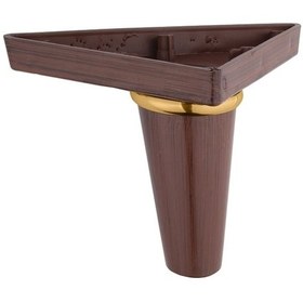 Resim Mobilya Koltuk Çekyat Baza Chester Tv Ünitesi Ayağı Kahve Gold Çizgili 12 Cm 8 Adet 