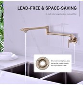 Resim Mutfak Ocak Üstü Musluk Pot Yeni Model İthal Mat Gold... 
