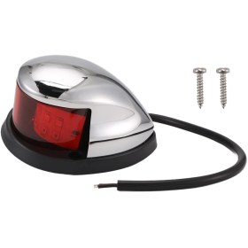 Resim Quartz Realm 1pcs 12V Gezinme Işıkları LED Çinko Alaşım Yay Işık Deniz Teknesi LED Kırmızı Yeşil Pontoons Yelken Sinyal Işıkları (Yurt Dışından) 