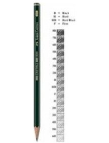 Resim Faber-Castell 9000 H Dereceli Kurşun Kalem Yeşil Renk 