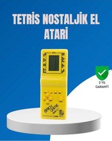 Resim Mini Tetris El Aterisi - Taşınabilir Retro Oyun Konsolu, Pil İle Çalışan Klasik Model 