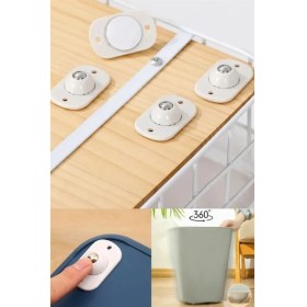 Resim Jetfast 8 Adet Yapışkanlı 360 Derece Döner Tekerlek Bilyeli Eşya Kaydırma Aparatı Kolay Taşıma Bilyeleri 