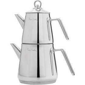 Resim Pierre Cardin Çelik Çaydanlık Mediterran Gümüş 