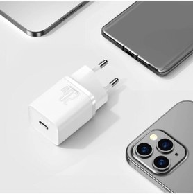 Resim Baseus Apple iPhone Uyumlu 11 / Pro/ Pro Max/ Mini Type-C Şarj Cihazı Qc Hızlı Şarj 20W Super Si Qc 20W 