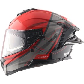Resim Axor Brutale Surges Full Face Parlak Siyah Kırmızı 