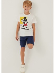 Resim Mickey Mouse Beyond Krem Erkek Çocuk Bermuda Takım 5274-42797 Krem 