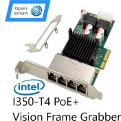 Resim Intel I350AM4 Quad Port 1gbe Poe+ Vision Frame Grabber Nic Adapter - OPS7246NT 