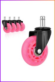 Resim Karr Gaming S-Wheels Motion Silikon Oyuncu Koltuğu Tekeri 75mm - Pembe | Ofis Koltuk Tekeri | Sessiz 