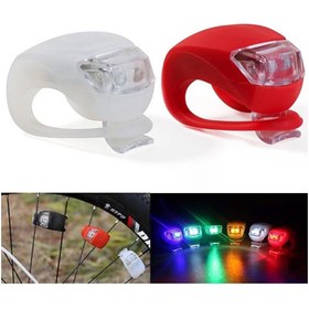 Resim Worldtec 2 Adet Silikon Led Bisiklet Lambası 2'li Fener Ön Ve Arka Stop Işık Aydınlatma Seti 