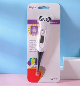 Resim TechStore Panda Figürlü Esnek Uçlu Koltukaltı Bebek Termometre Ateş Ölçer 