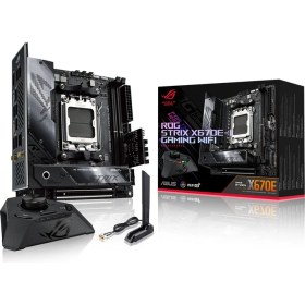 Resim Asus Rog Strıx X670E-I Gamıng Wıfı Amd X670 Am5 Ddr5 6400 2Xusb4(Thunderbolt) Hdmı Çift M2 Usb3.2 Wifi 6E Aura Rgb 2.5Gbit Lan Mini Itx (Rog Strıx X670E-I Gamıng Wıfı) Anakart 