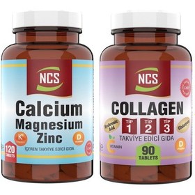 Resim Ncs Collagen Tip 1-2-3 Kolajen 90 Tablet Kalsiyum 120 Tablet 