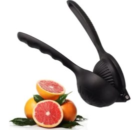 Resim Esmo Home Büyük Boy Döküm Limon Sıkacağı - 24 Cm, Dayanıklı Metal, Ergonomik Sap, Tüm Narenciyeler Için, Kolay Temizlik, Şık Siyah Tasarım 