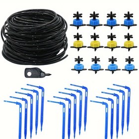 Resim Kolay Kurulum 2L/4L/8L Damlama Sulama Sistemi, 4 Yönlü Ok Bağlantı Elemanları ile - Saksılar, Seralar & Bahçeler için Su Tasarruflu Emiciler, Çapraz, Bitki Sulama 