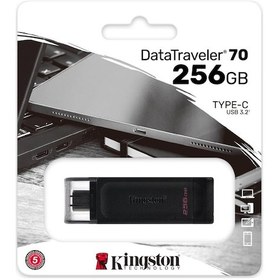 Resim Kingston Dt70 256gb Usb-c 3.2 Gen 1 Type-c Flash Bellek 