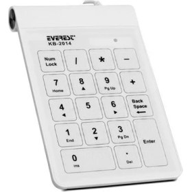 Resim Everest KB-2014 USB Numerik Beyaz Klavye 